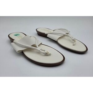 Italian Shoemakers White Thong Sandals Women's Size 8.5 M Slip On Flat